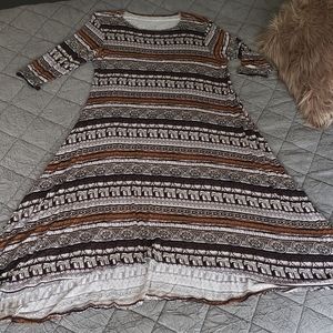 Tribal Print Swing Dress